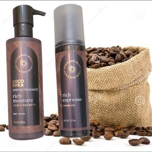 Bath and Body Works "Unisex" Espresso Body Lotion And Perfume Mist Set